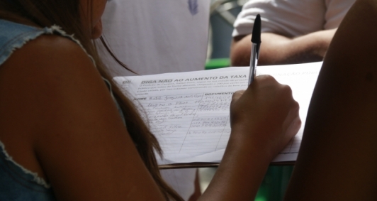 Vereador colheu assinaturas no caldo