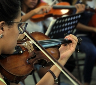 Aulas de violino têm a preferência dos alunos