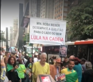 Protesto na avenida Paulista