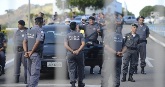Policiais em protesto 
