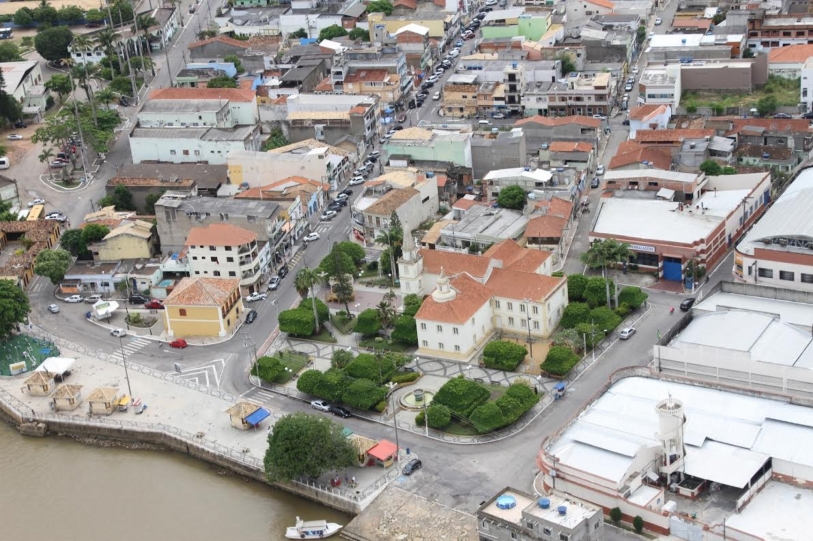 Vista aérea da sede do município de São João da Barra