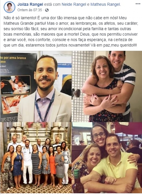 Vereadora posta homenagem nas redes sociais