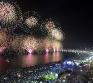 Queima de fogos na praia de Copacabana, Réveillon Rio 2019 