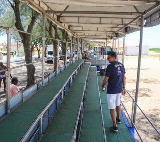 Presidente da FME, Raphael Thuin visitou o complexo esportivo nesta quarta-feira (08)