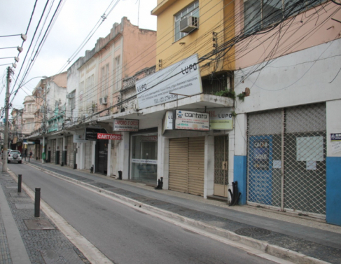 Lojas fechadas no Centro