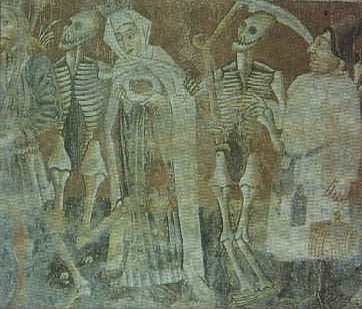 Representao assustadora da morte durante a Peste Negra - autor desconhecido