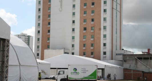 Montagem do hospital de campanha (Fotos: Genilson Pessanha)