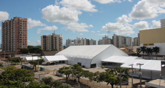 Montagem do hospital de campanha (Fotos: Genilson Pessanha)