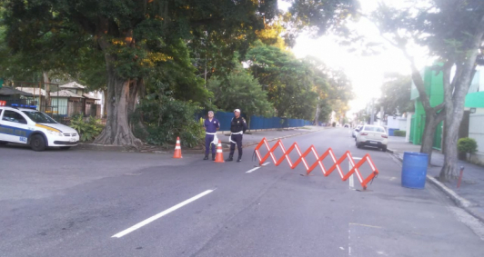 Rua Marechal Floriano interditada