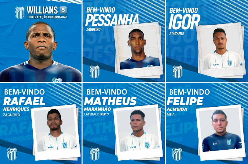 Aps Willians e Pessanha, clube divulgou pacote de novas contrataes