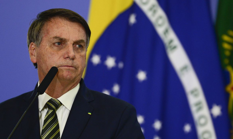 O presidente da Repblica, Jair Bolsonaro, durante a solenidade de posse dos ministros da Justia e Segurana Pblica; e da Advocacia-Geral da Unio no Palcio do Planalto
