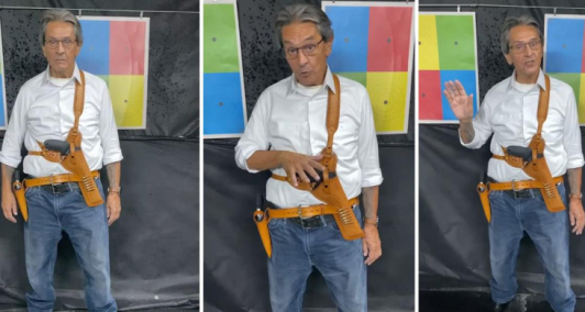 Roberto Jefferson, ex-parlamentar, advogado e poltico brasileiro, em vdeo que deixa sua imagem ainda mais abjeta, depois de muitos escndalos. Atualmente  presidente nacional do Partido Trabalhista Brasileiro (PTB).