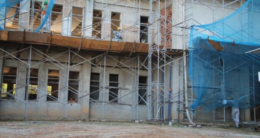 Obra retomada na UFF (Fotos: Genilson Pessanha)