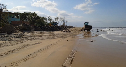 Ressaca em SJB (Fotos: Defesa Civil SJB)