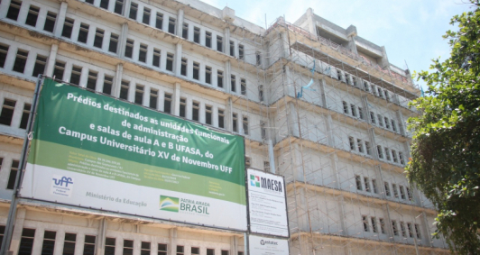 Obras do novo polo da UFF (Fotos: Genilson Pessanha)