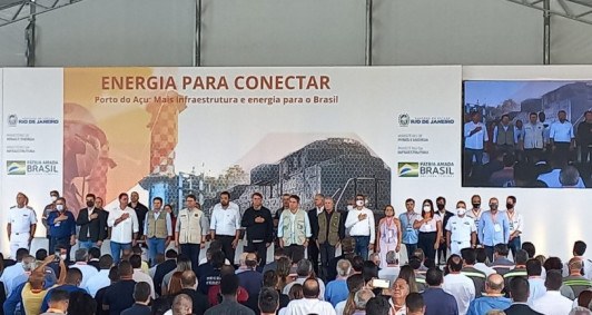 Jair Bolsonaro no Porto do Açu