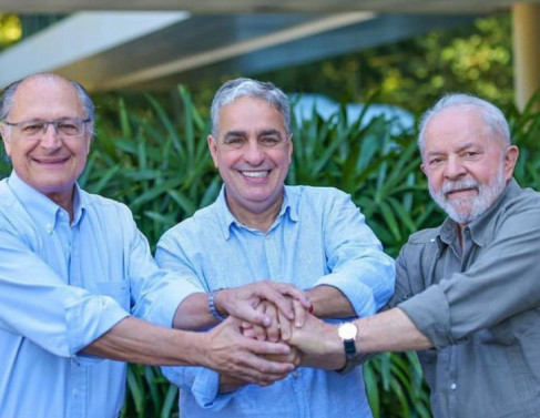 Ceciliano com Lula e Alckmin