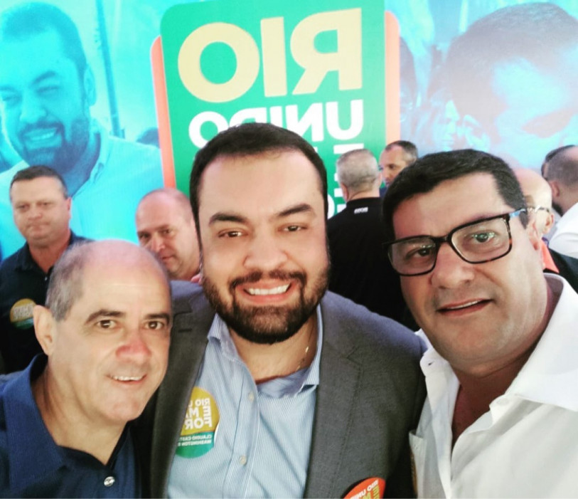 Amarildo e Jos&eacute; Willian participaram de evento com o governador no Rio