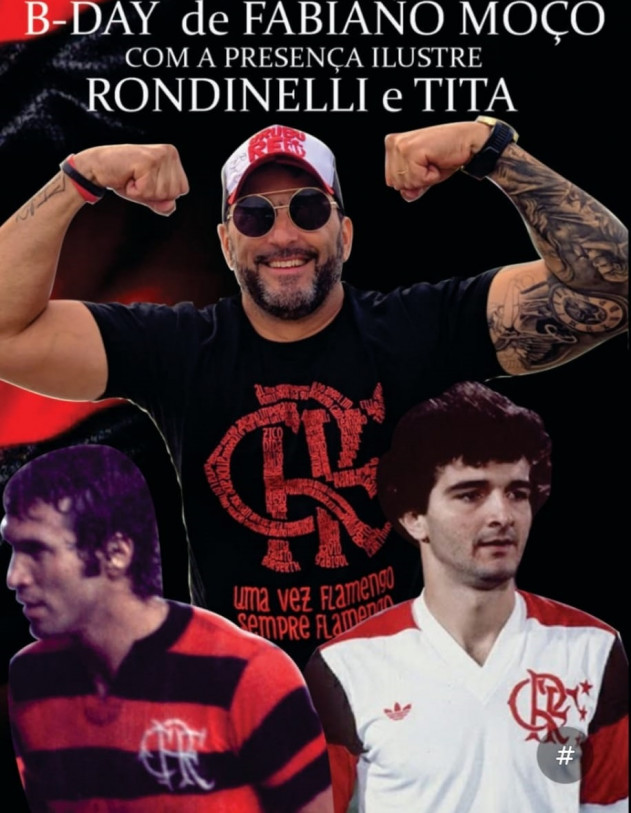 Rondinelli e Tita estar&atilde;o no anivers&aacute;rio de Fabiano Mo&ccedil;o