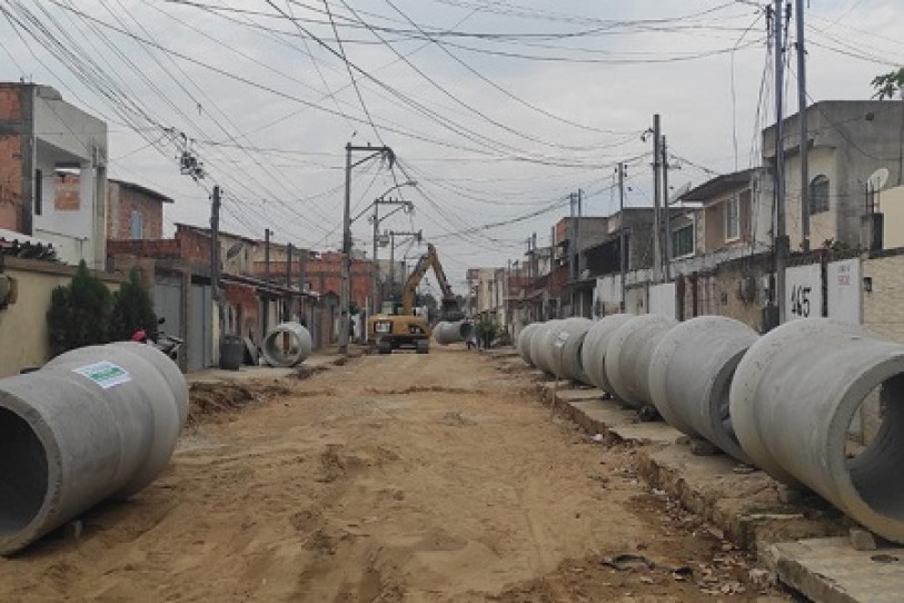 Obra do Bairro Legal em andamento no Parque Esplanada
