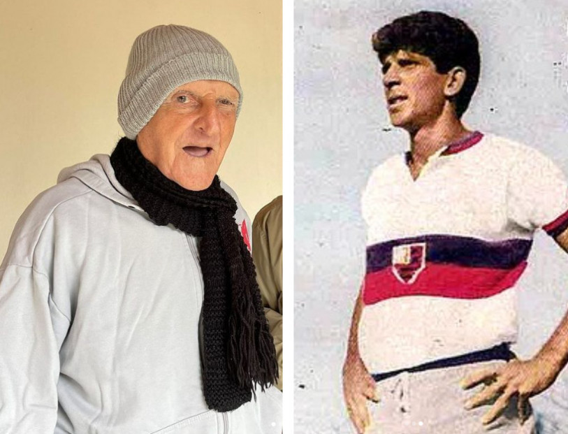 Murilo em foto recente e outra nos tempos em que defendeu o Flamengo