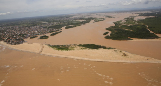 Cheia do Paraíba em SJB (Foto: Paulo S. Pinheiro)