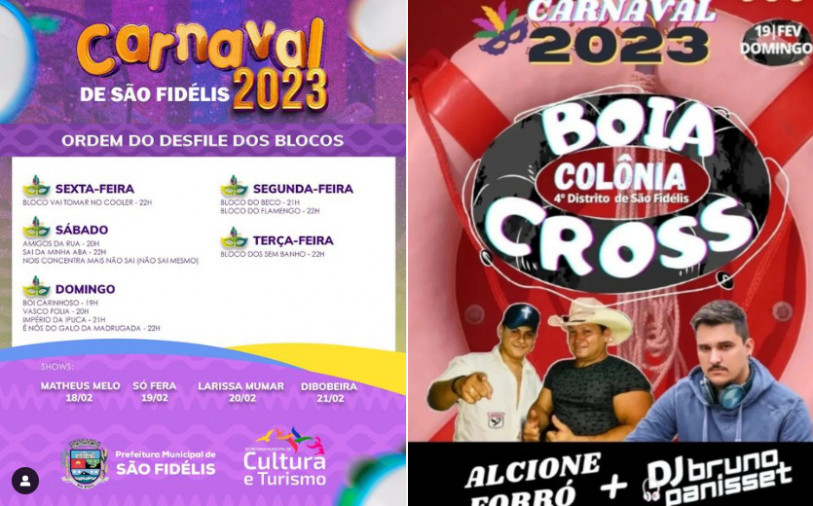 Eventos de Carnaval em S&atilde;o Fid&eacute;lis