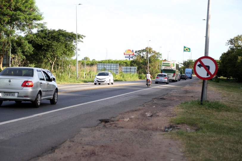 Trecho da BR 101 que vai passar por obra  