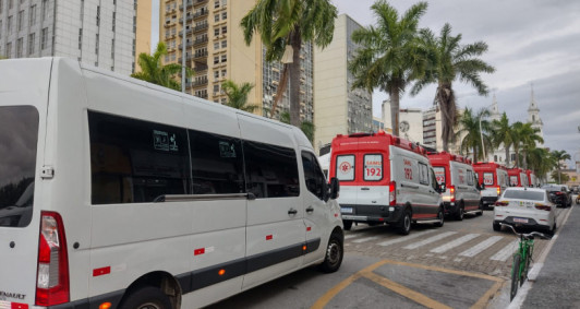 Ambulâncias do SAMU em Campos 