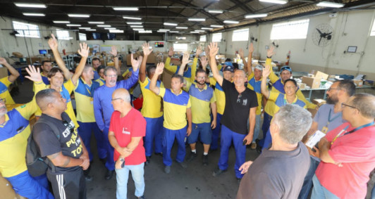 Funcionrios dos Correios em greve (Fotos: Divulgao)