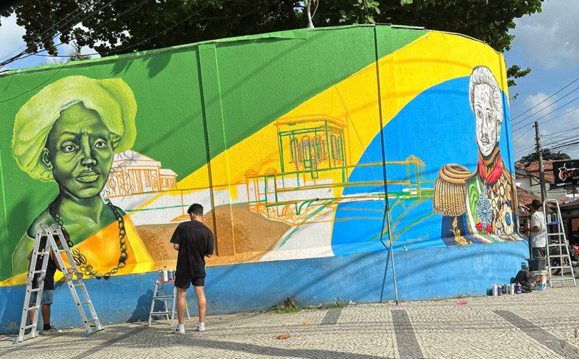 Trecho da obra mais adiantado