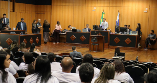 A audiência foi no Fórum de Campos