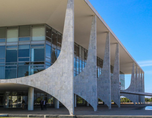 Fachada do Pal&aacute;cio do Planalto, em Bras&iacute;lia