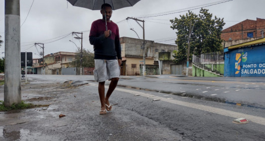 Felicidade com a chuva após tanto calor no município