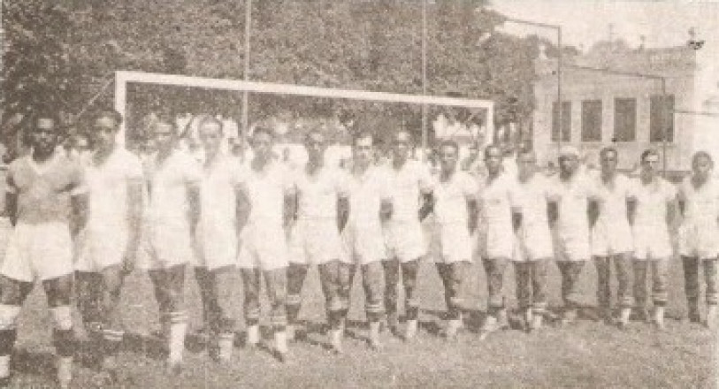 Jogadores do Aliança no tricampeonato campista de 1938