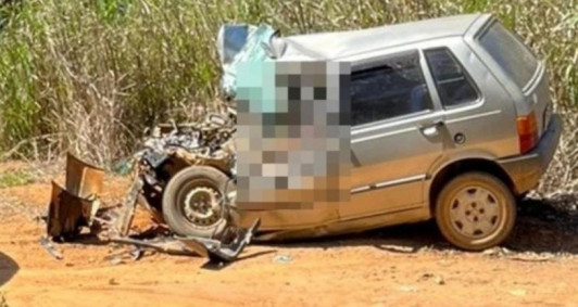 Carro envolvido no acidente 