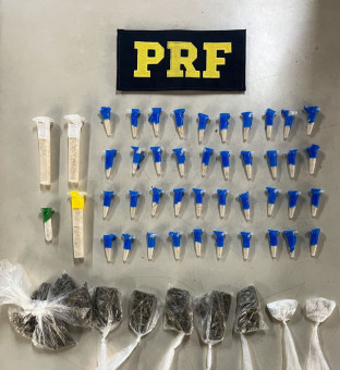 Drogas apreendidas durante abordagem de trânsito