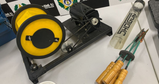 Material apreendido (Fotos: Divulgao/Polcia Civil)