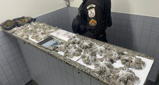 Drogas apreendidas na Terra Prometida, em Guarus