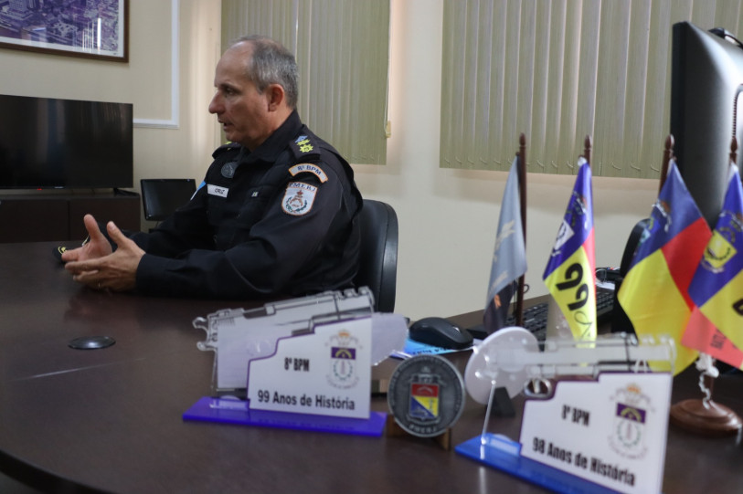 Tenente-coronel Ricardo Alexandre da Cruz, comandante do 8&ordm; BPM (99 anos de hist&oacute;ria em 2023)