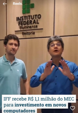 IFF recebe R$ 1,1 milhão do MEC para investimento em novos computadores