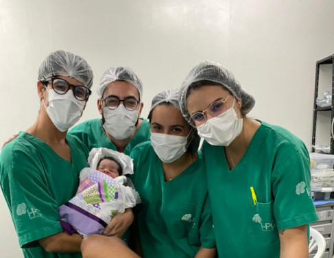 Micaela foi a primeira beb� de 2024 em Campos