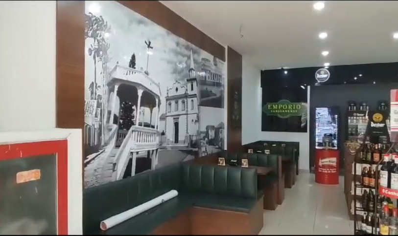 Painel mostra o Centro de SJB