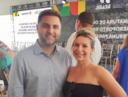 Prefeito Wladimir Garotinho e jornalista Fl&aacute;via Pires