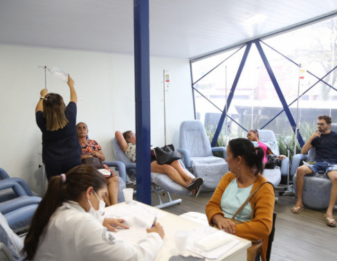 Atendimento na sala de hidratao do CRD