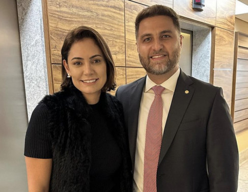 Wladimir e Michele Bolsonaro