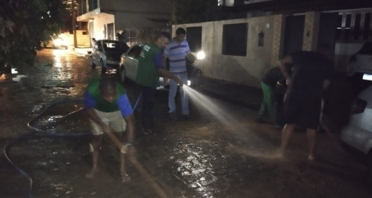 Chuva na regio (Fotos: Reproduo rede social)