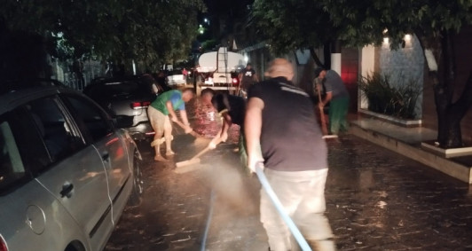 Chuva na regio (Fotos: Reproduo rede social)