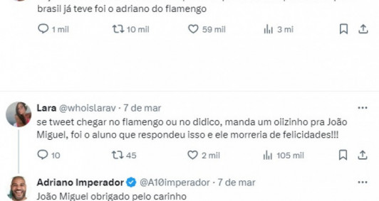 História foi contada por professora na rede social X