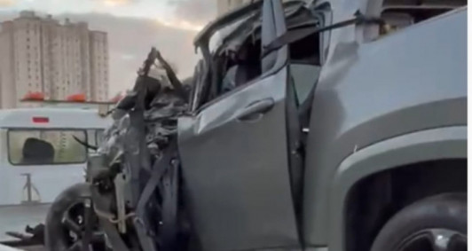 Acidente na BR 101 (Foto do leitor)